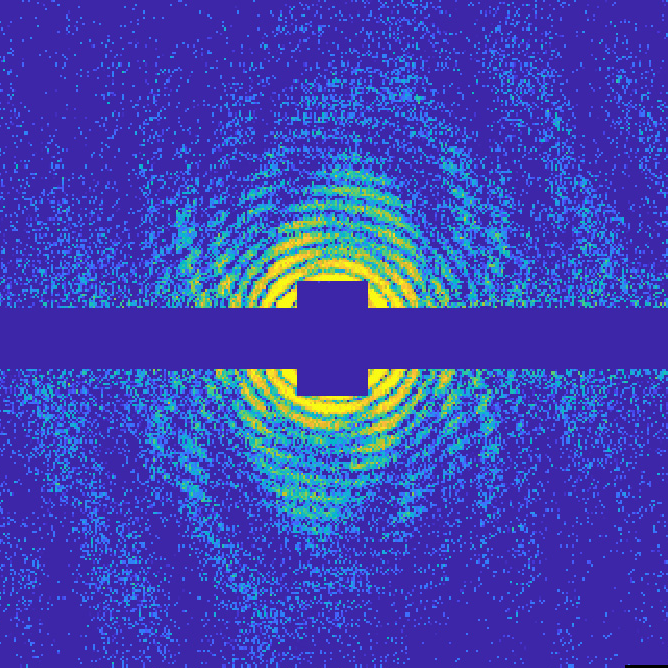 Enlarged view: Diffraction from silver-nanoclusters embedded in a helium nanodroplet